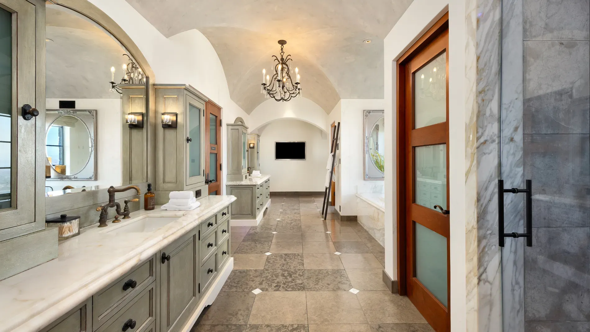 Soft whites and grays, warm accents. Not sure, too hotel or just right?