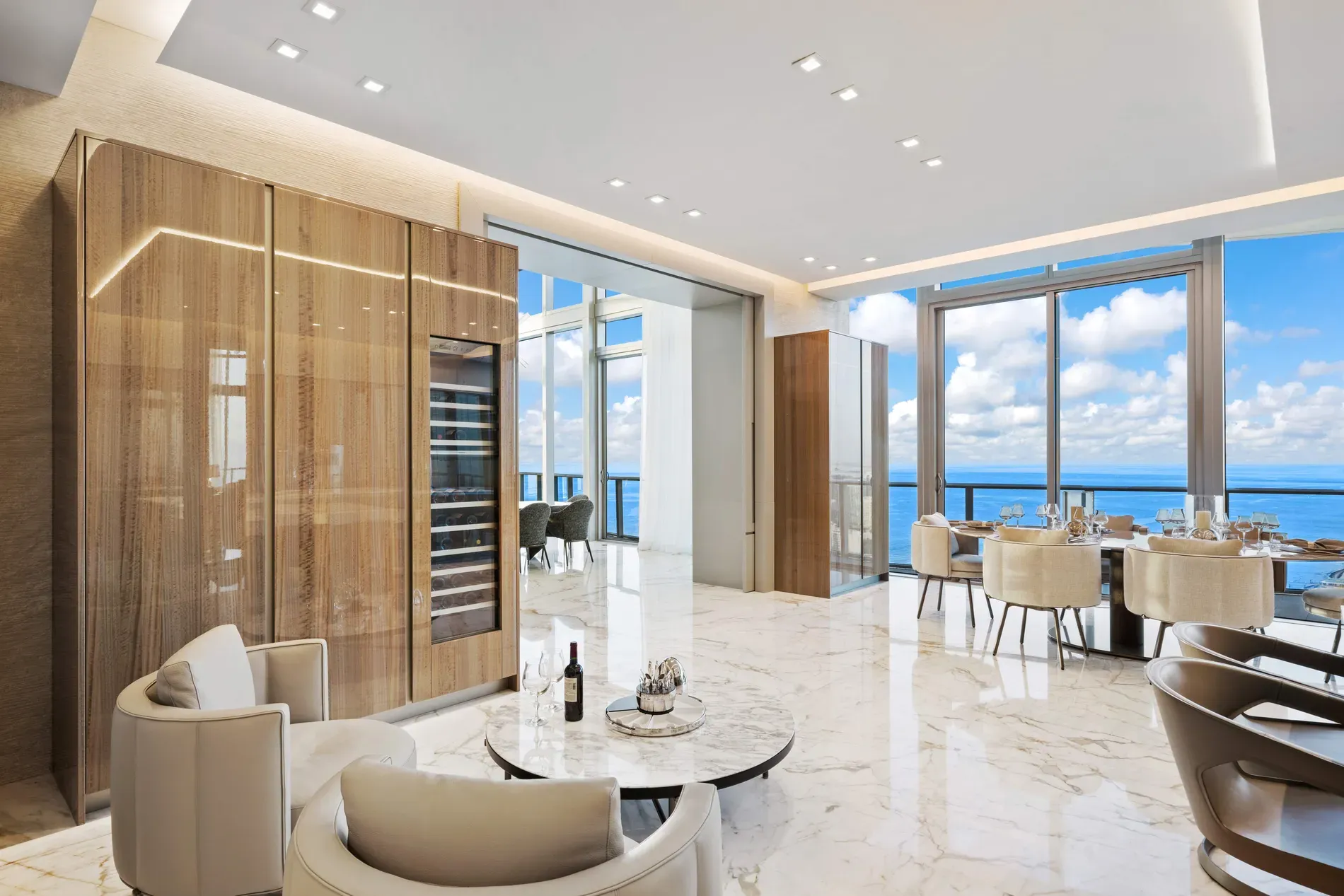 Living area is basically a glass box over the sea. Kinda perfect.