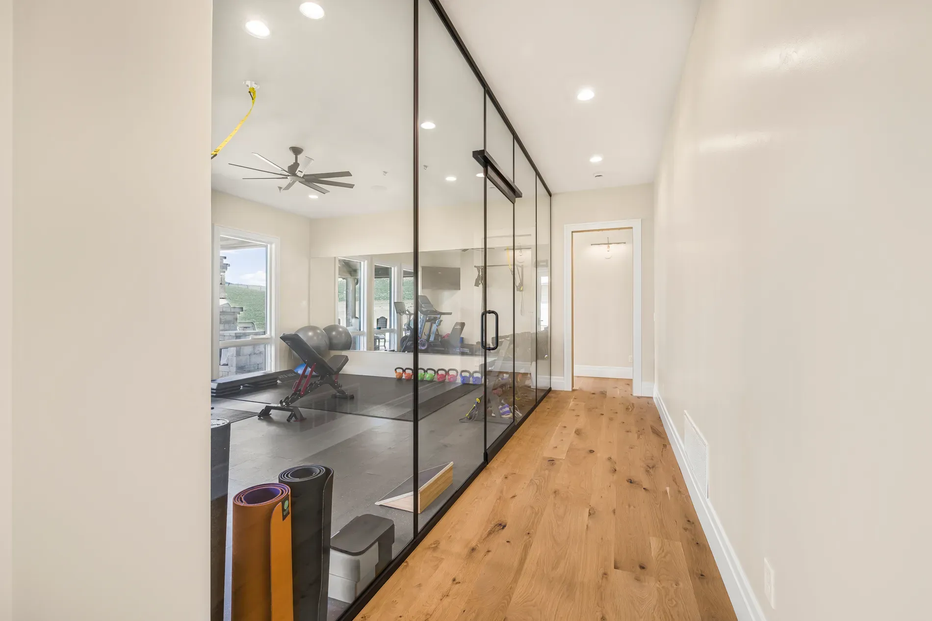 Glass gym cube! Cool flex, but do you actually want zero privacy sweats?