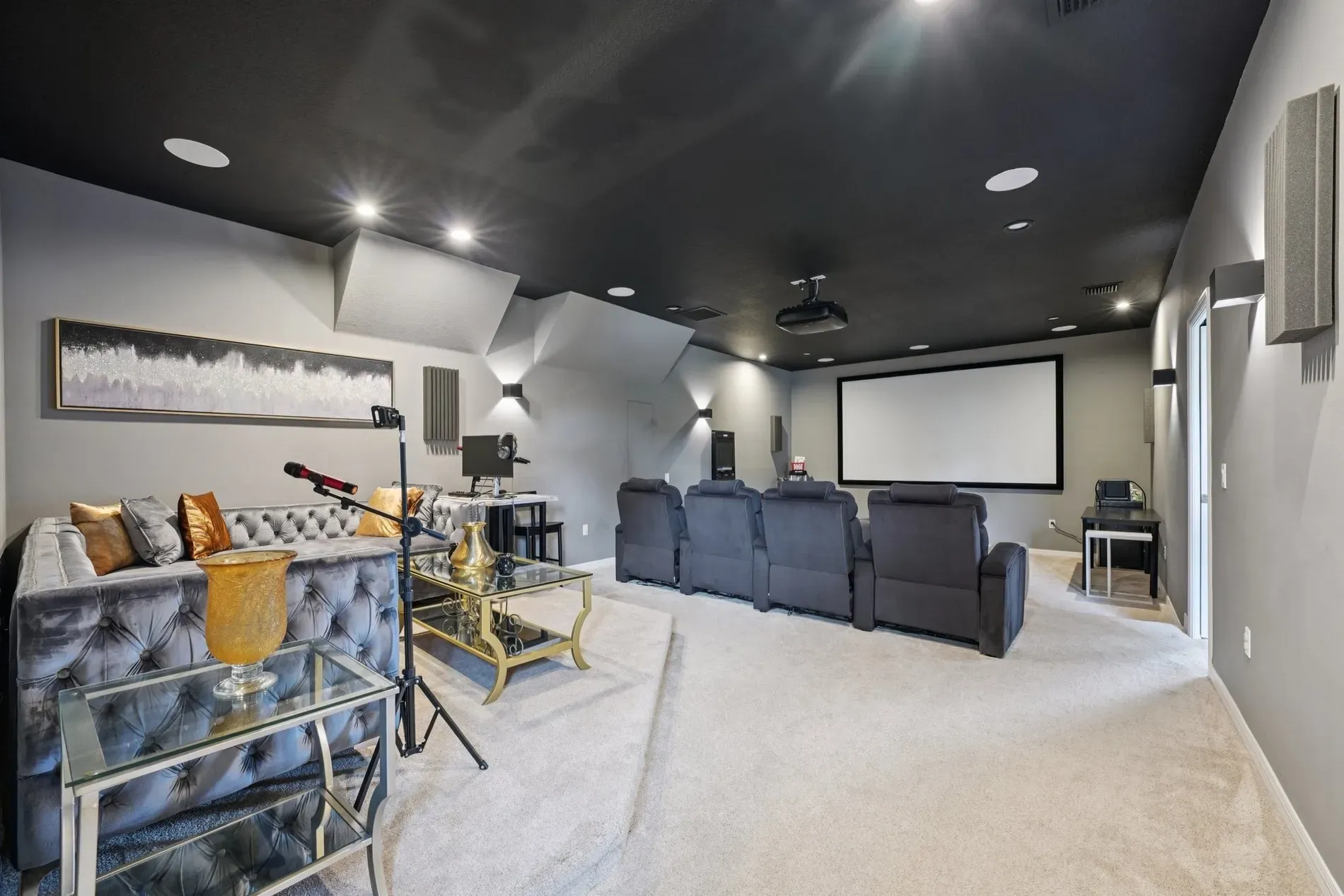 Media room goes dark mode. Not sure I could stay awake mid-movie.