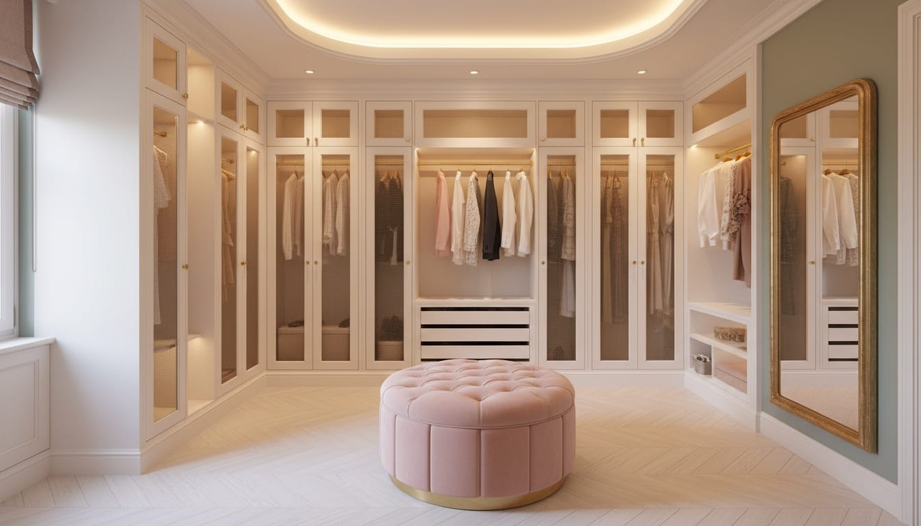 Primary dressing room within the suite