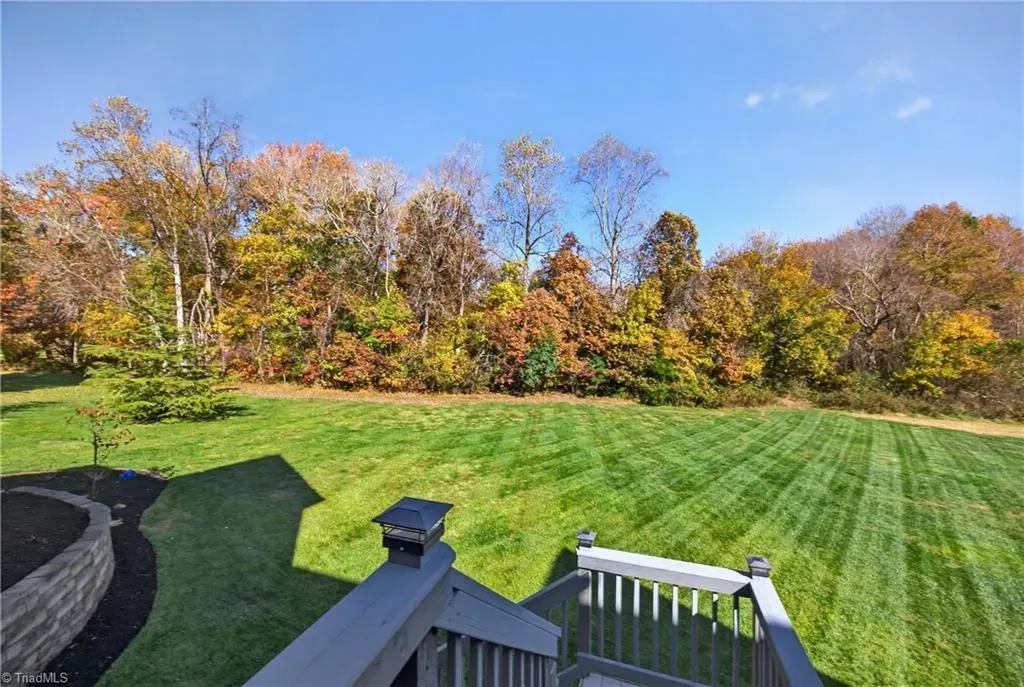 Striped lawn flex. Deck views make me want iced tea immediately.