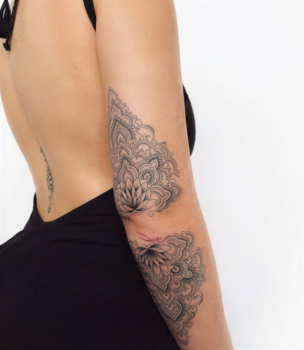 Back of elbow tiny eye for surprise details