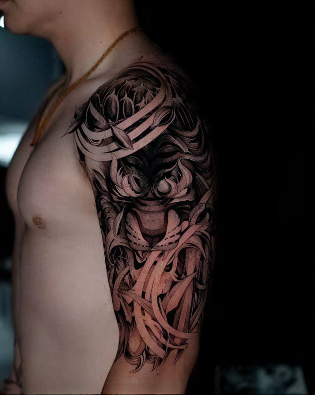 Tiger Pouncing With Raw Power