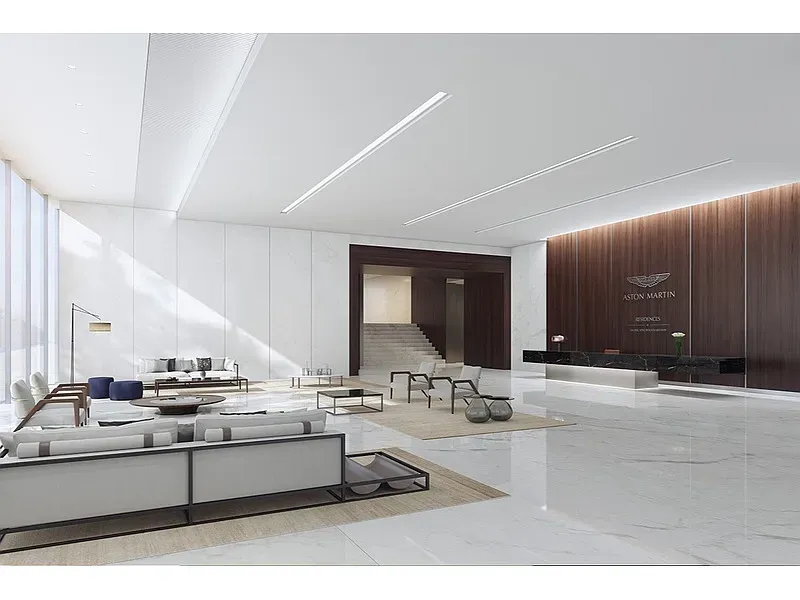 Here's another lobby—neutral on neutral. Peaceful, maybe a little too hotel?