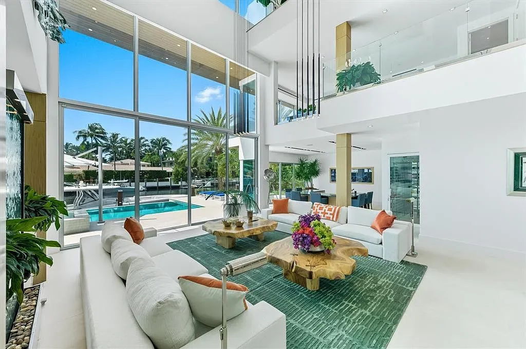 Living room is all light and texture. Easy place to exhale.