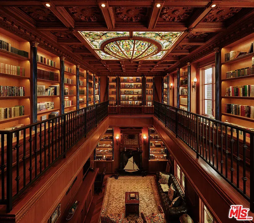 Library goals. That stained glass ceiling makes everything feel a secret.