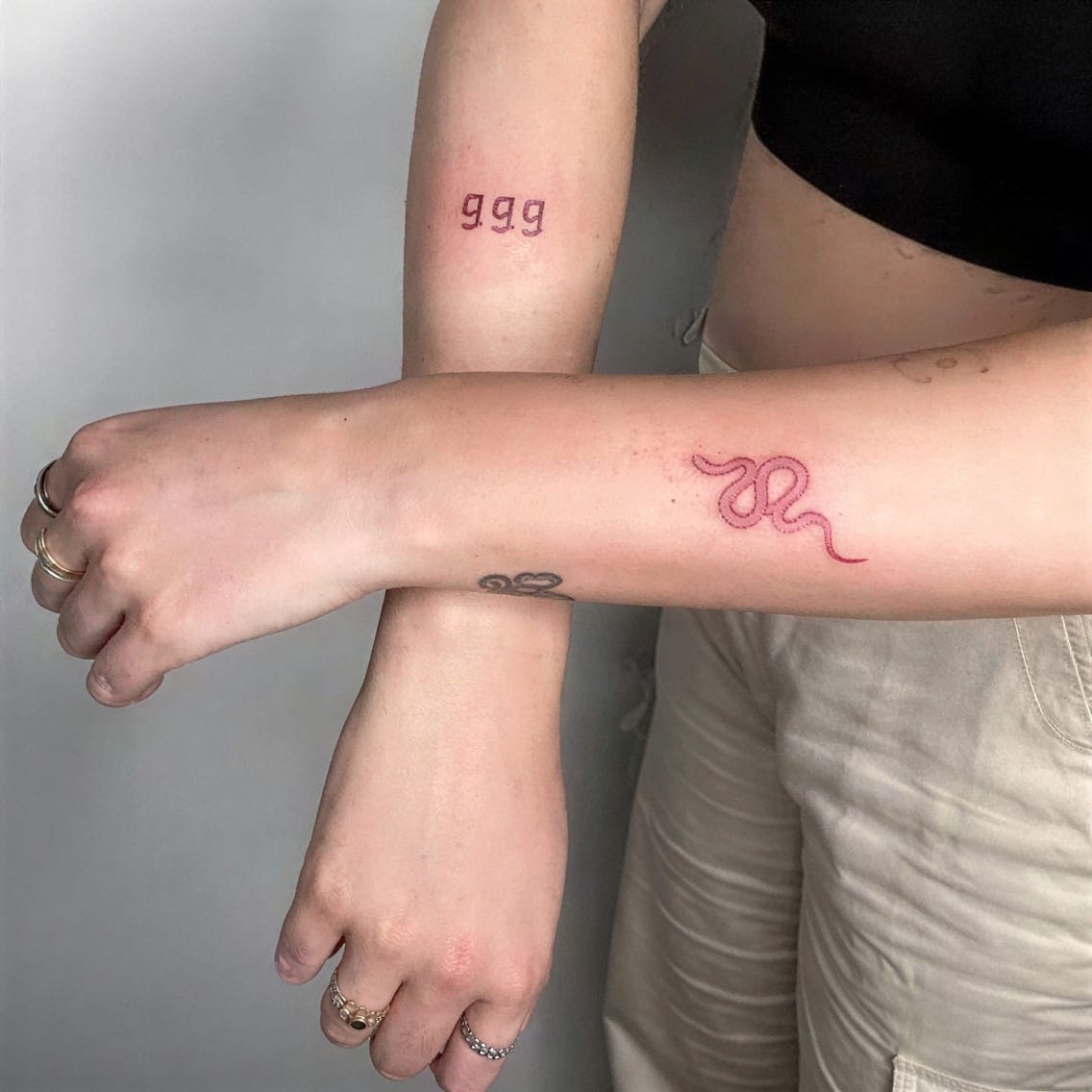 Minimalist Red Line Art