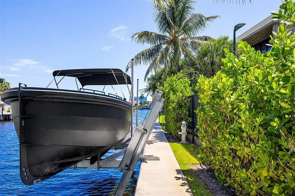 Boat on a lift energy. weekends are for wake lines, not grocery lines.