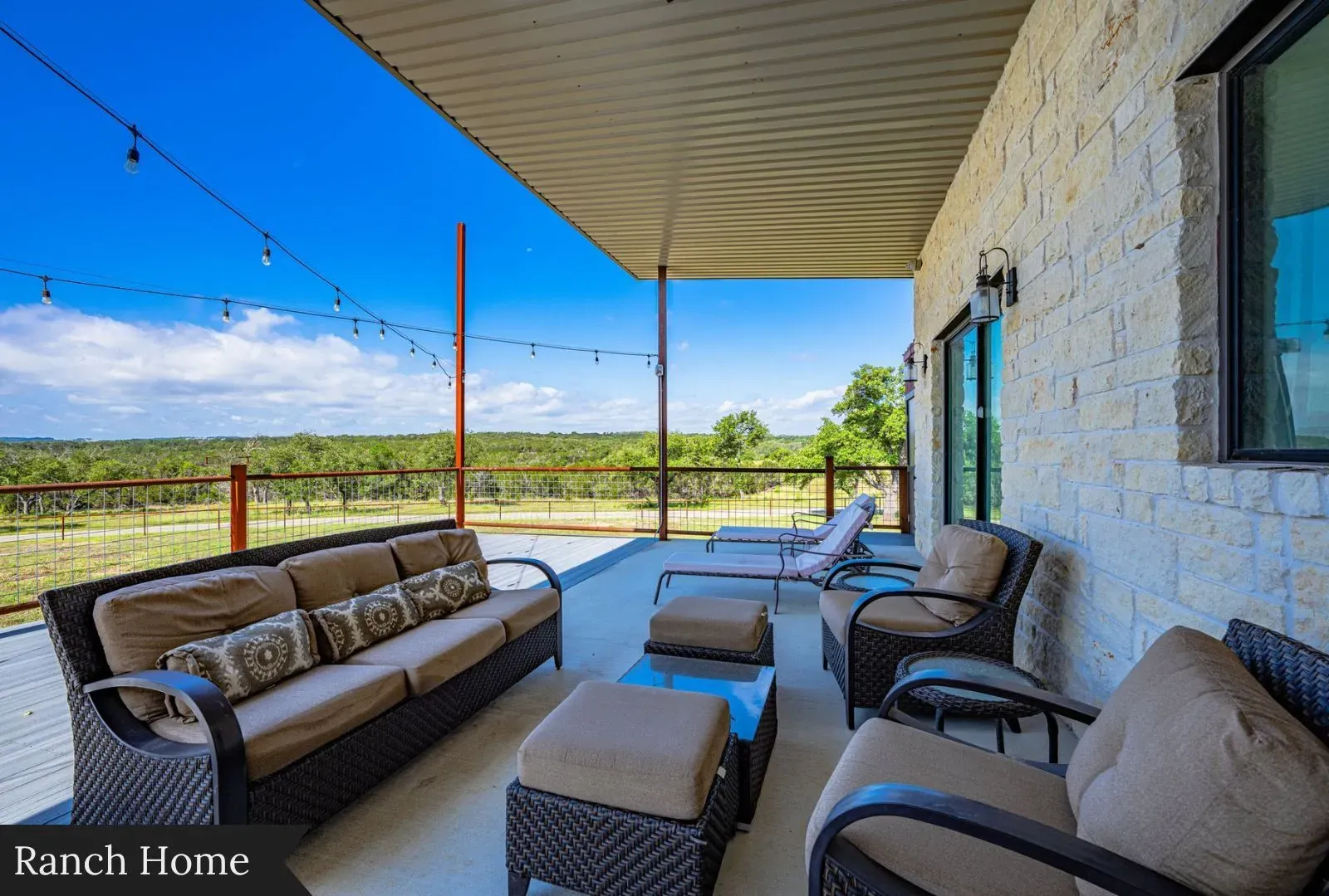 Another terrace. pale stone walls, comfy seating. Anyone know why the layout zigzags?
