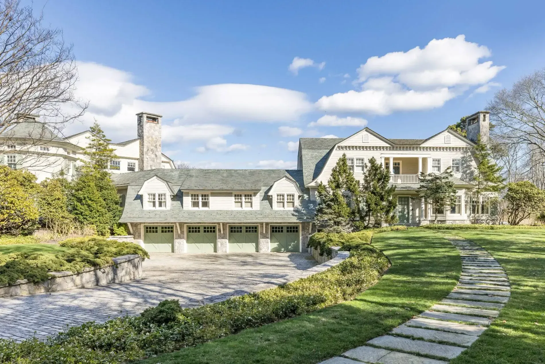 Front elevation again—so many gables. Anyone know why they did this? Still balanced.