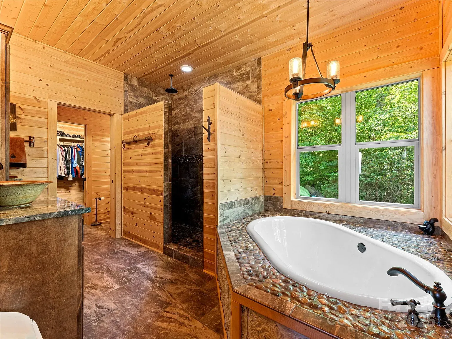 Cedar everywhere in the bathroom. Smells amazing in my imagination.