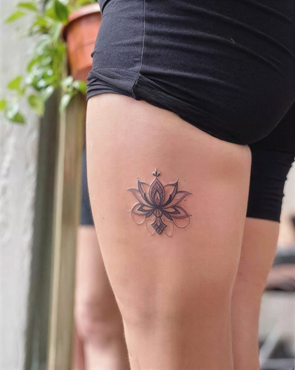 Inner thigh tiny mandala for that cozy secret