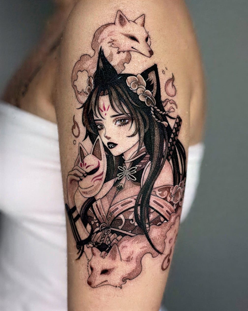 Kitsune Fox With Mysterious Charm