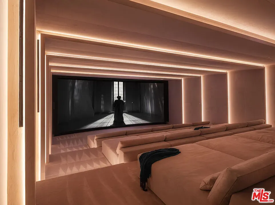 Here's the theater—soft glow, cozy grays. Zero clutter. Popcorn mandatory.