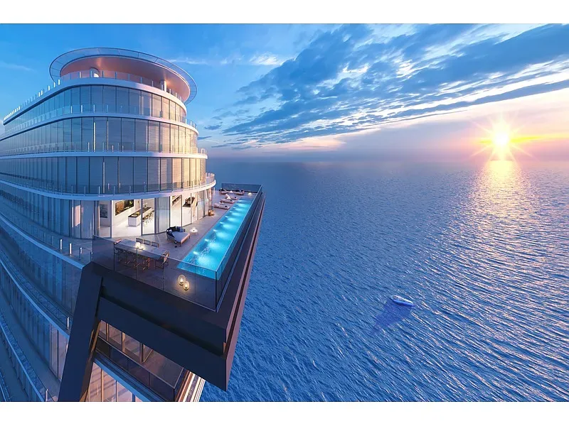 Okay, this deck just melts into the ocean. Infinity everything. Dramatic.
