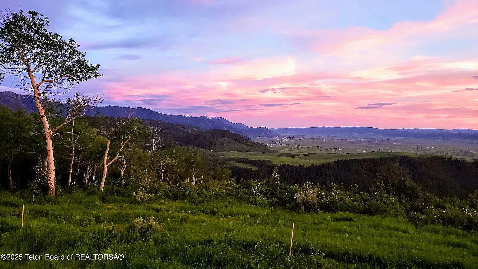 Okay, the sunset view across the meadow is ridiculous.