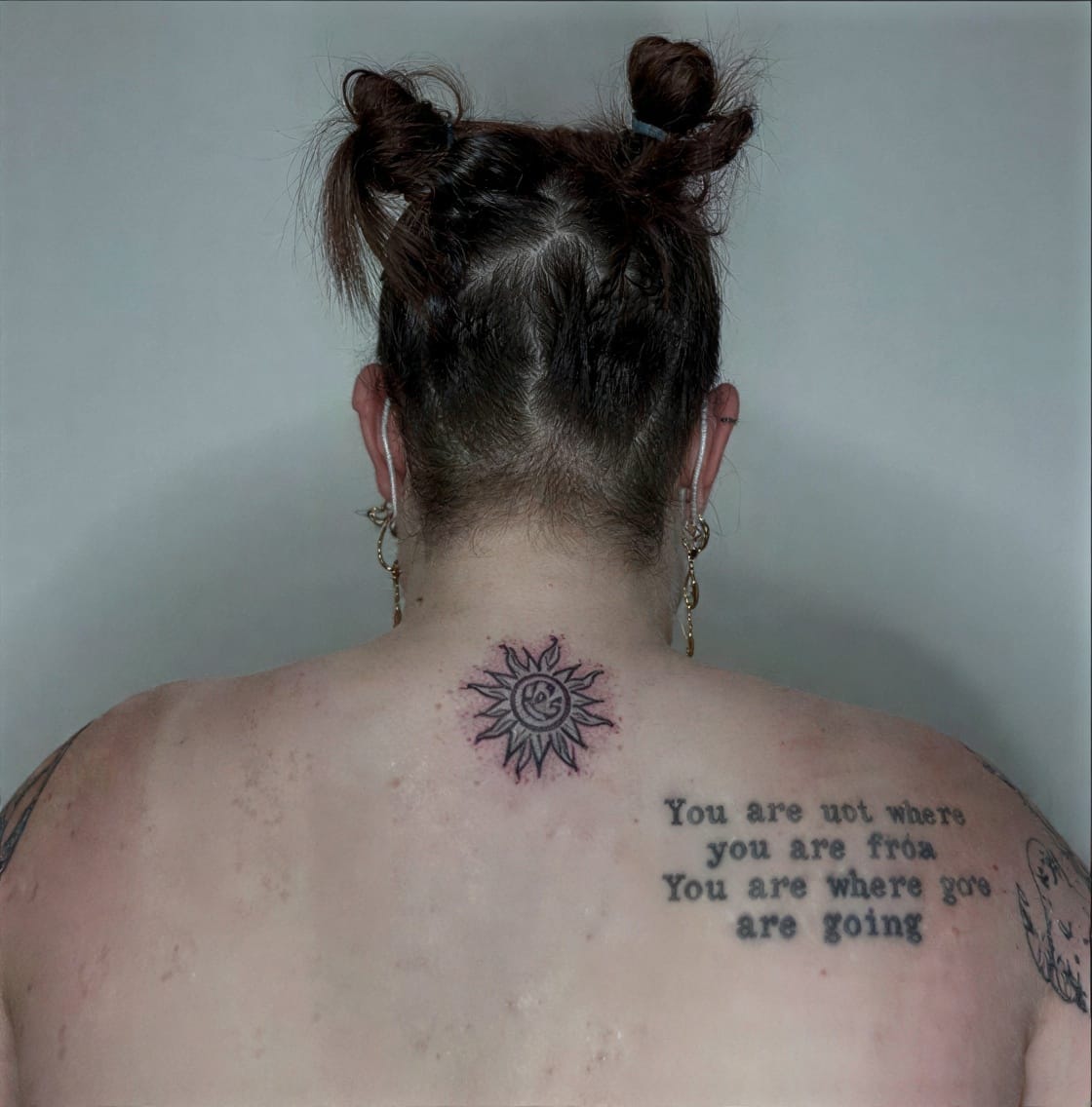 Nape little moon tucked under your hair