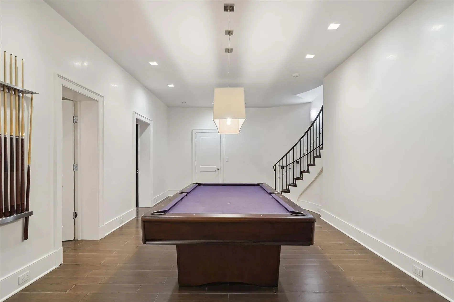 Purple pool table is a choice. Anyone know why they did this?