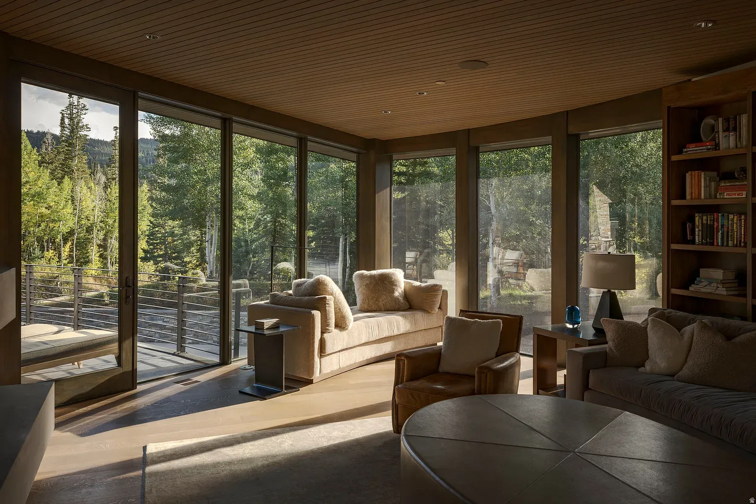 Basically a glass box in the trees. I’d drink coffee here forever.