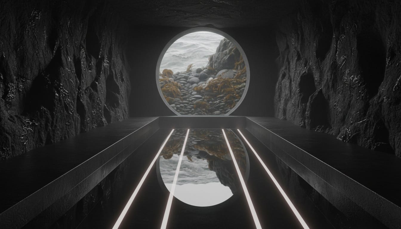 There’s an ink-dark grotto pool