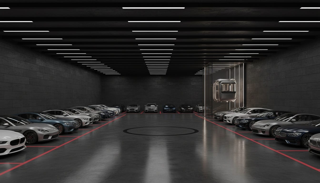 The car vault is pure theater