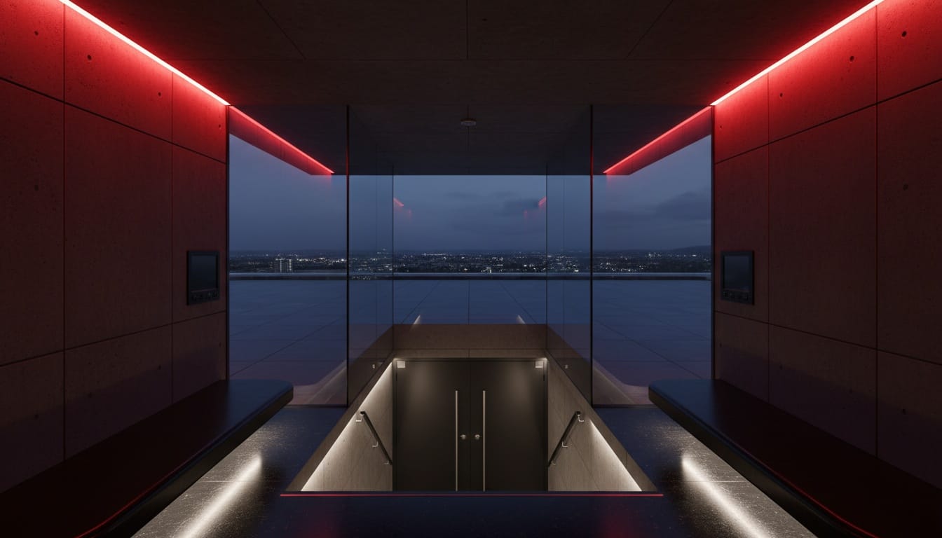 The roof flight lounge is all business