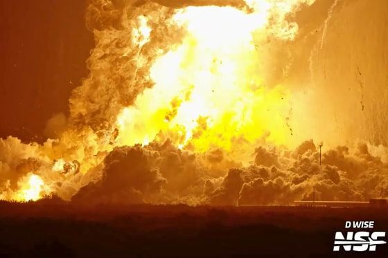 SpaceX rocket being tested in Texas explodes