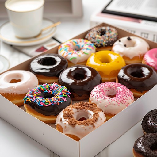a delicious assortment of doughnuts