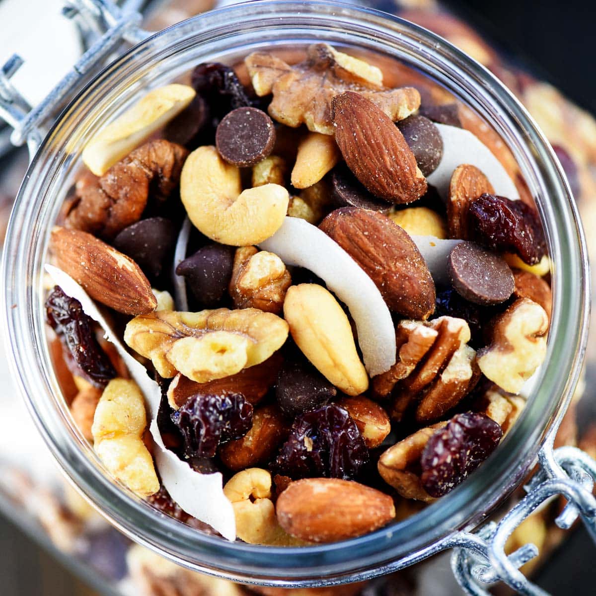 a healthy mix with trail mix