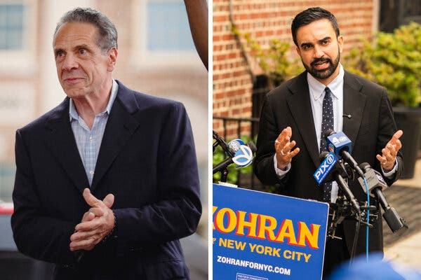 Zohran Mamdani speaking at a rally