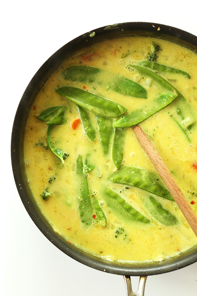 a delicious dish with coconut curry