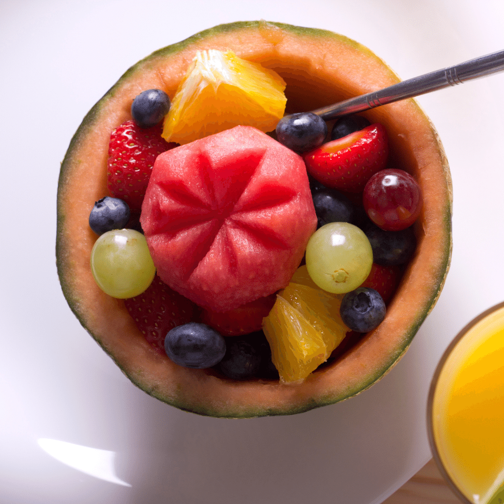 Cantaloupe and Watermelon Salad