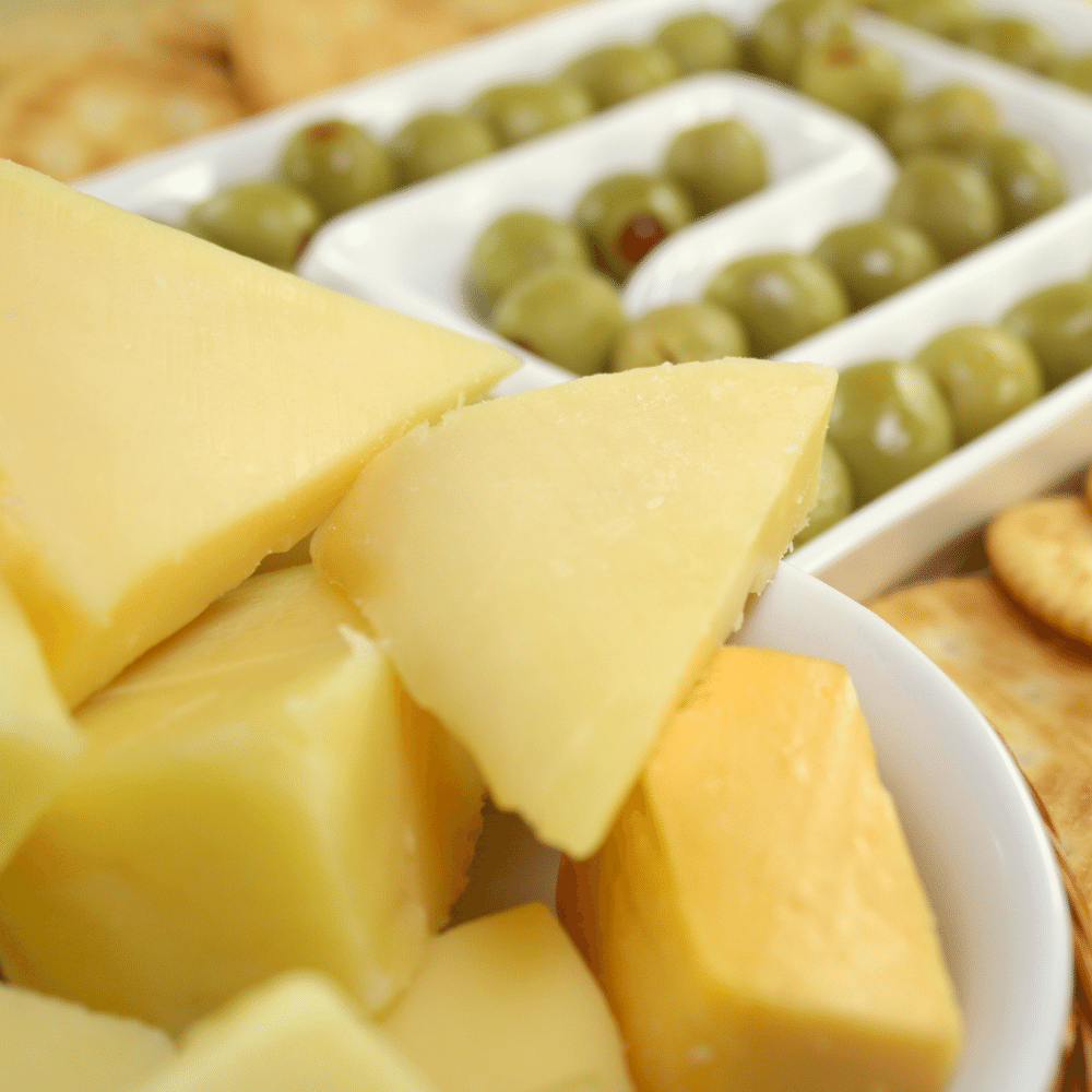 Cheese and olive platter