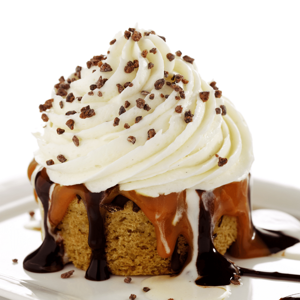 Banana Cupcakes With Caramel Sauce