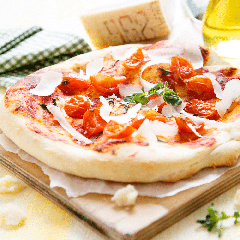 Basil and parmesan pizza bread