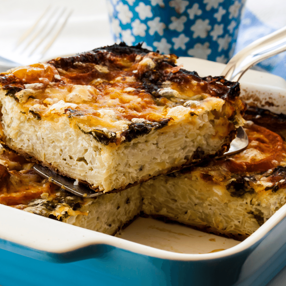 cheese and potato pie sides