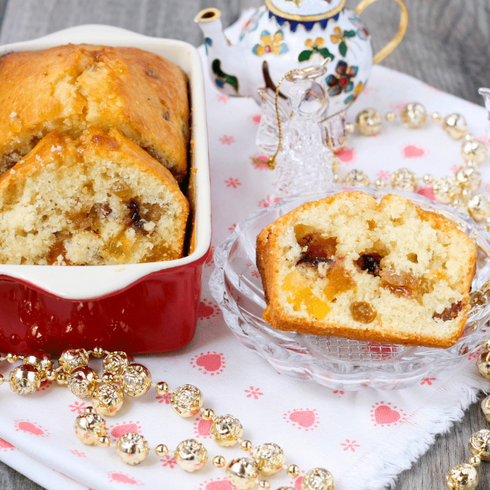 Golden Apricot and Marzipan Loaf Cake