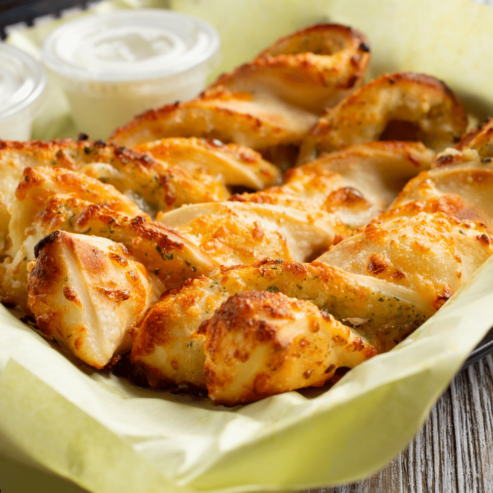 Parmesan garlic bread twists