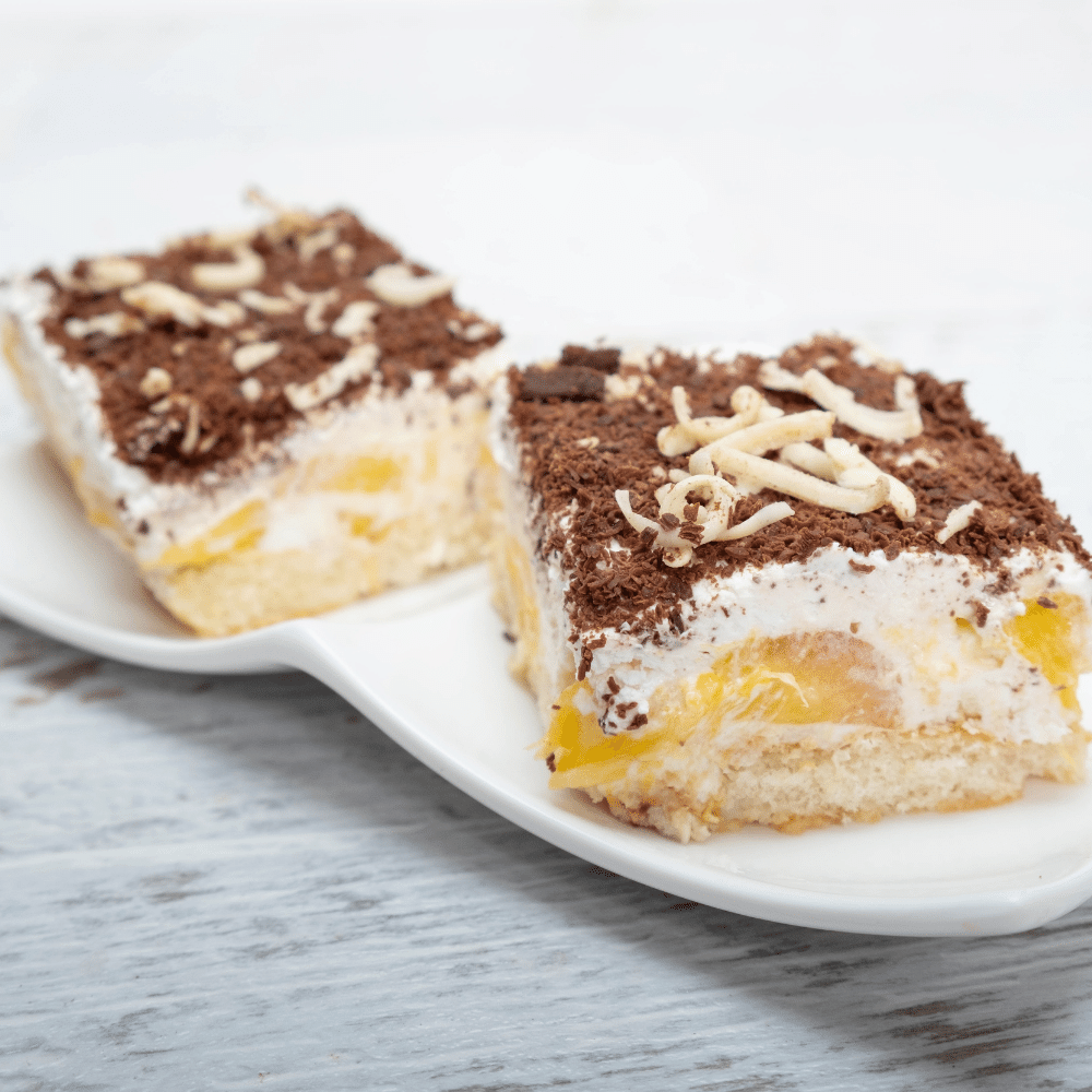 Peaches and Apricot Cream Cake