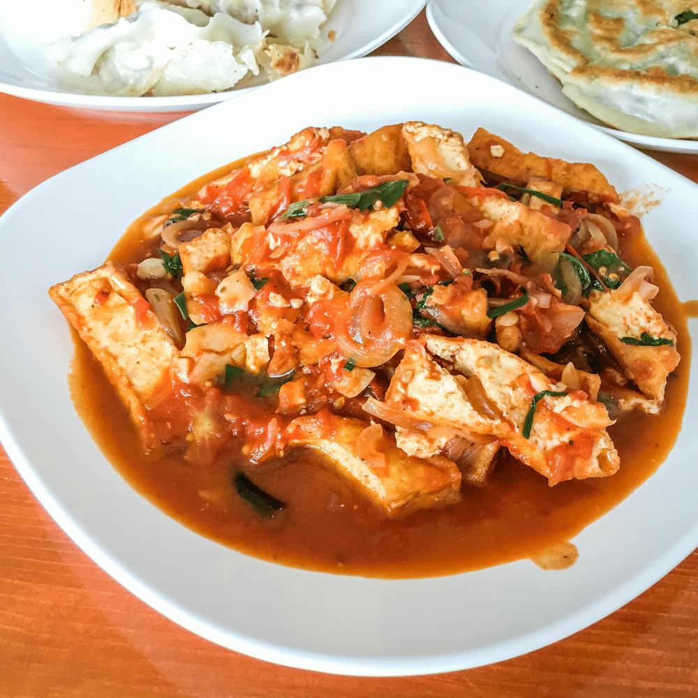 Peanut Sauce Tofu Stir-Fry with Vegetables