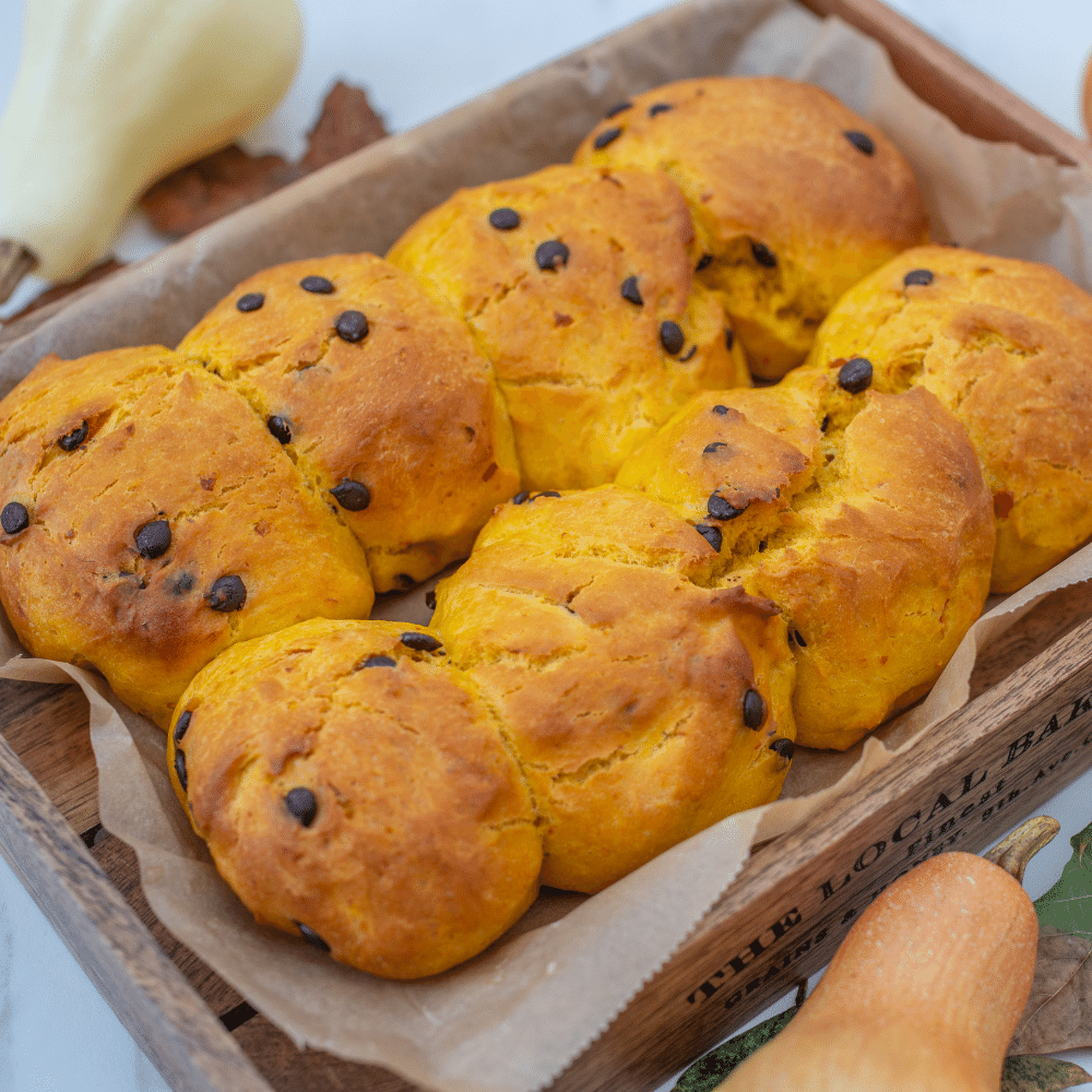 Pumpkin Scones With Caramel Sauce