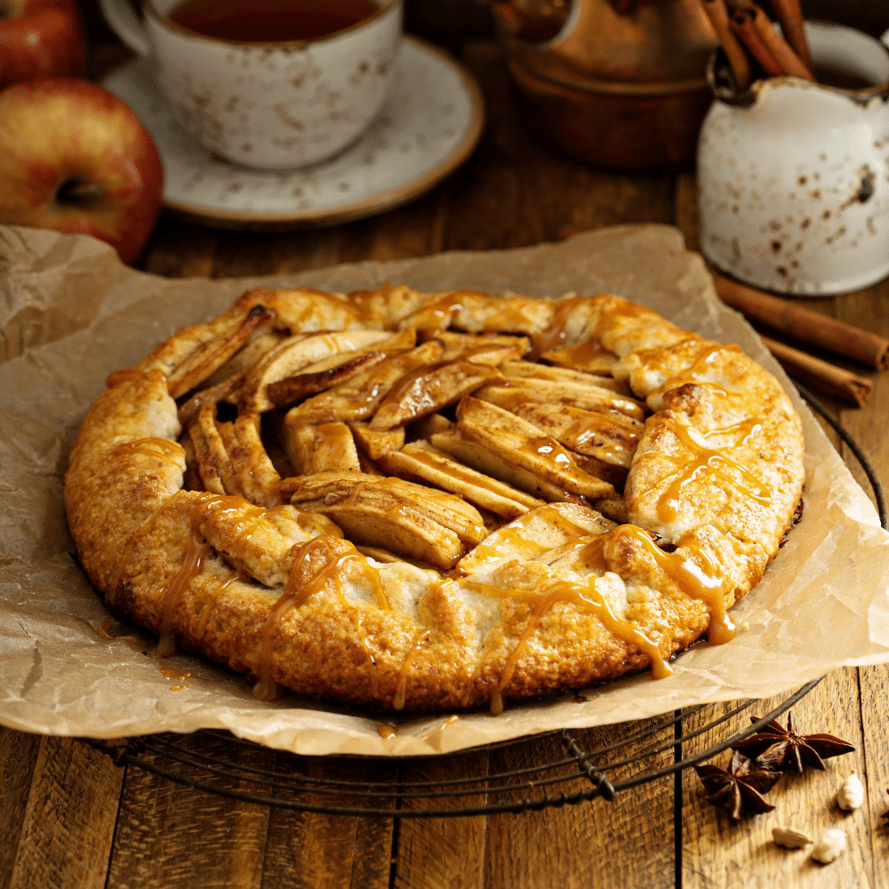 Salted Caramel Apple Galette