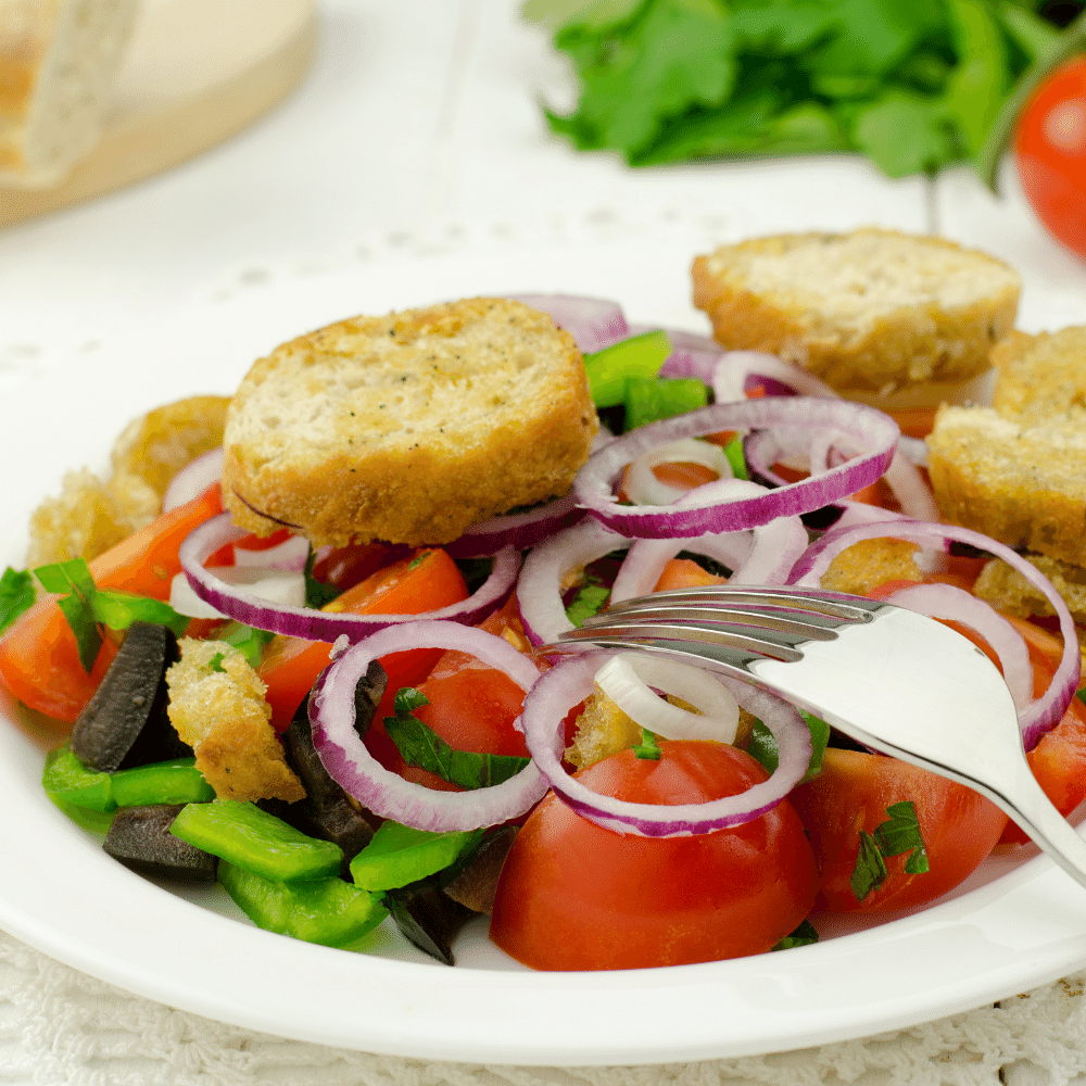 Zucchini Panzanella Salad