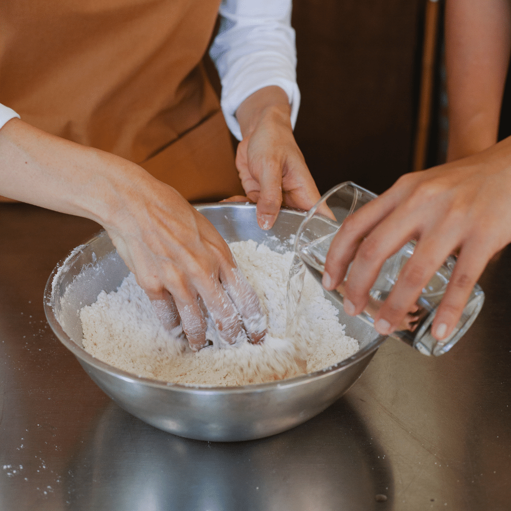 Mix flour and water
