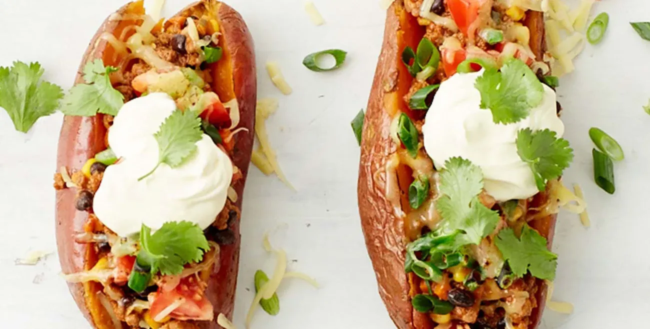 Sweet Potato Stuffed With Leftover Bolognese