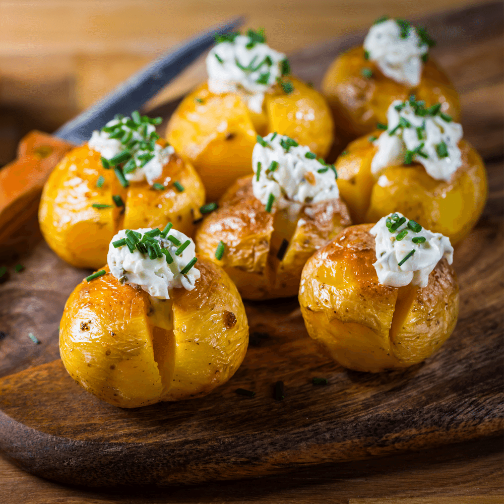 Baked Potato with Sour Cream and Butter