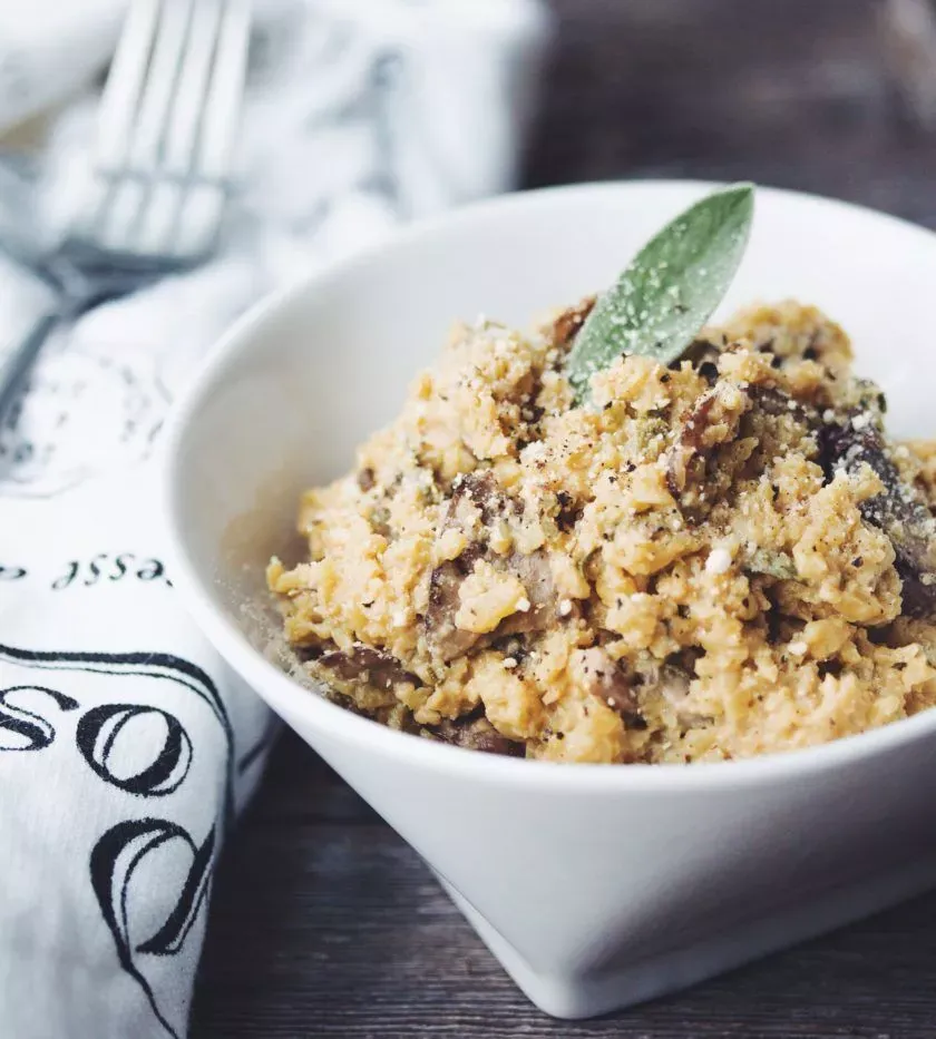 Mushroom Sage Cauliflower Risotto