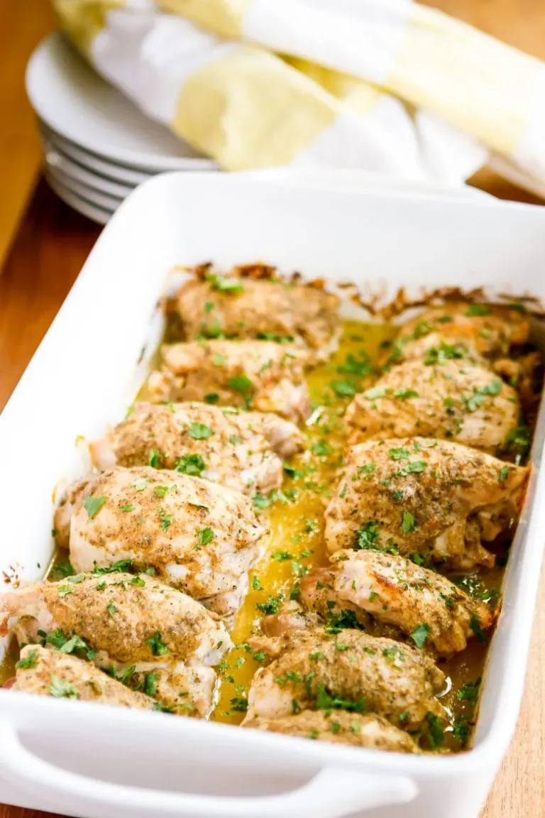 Mustard-Glazed Oven Baked Chicken Thighs