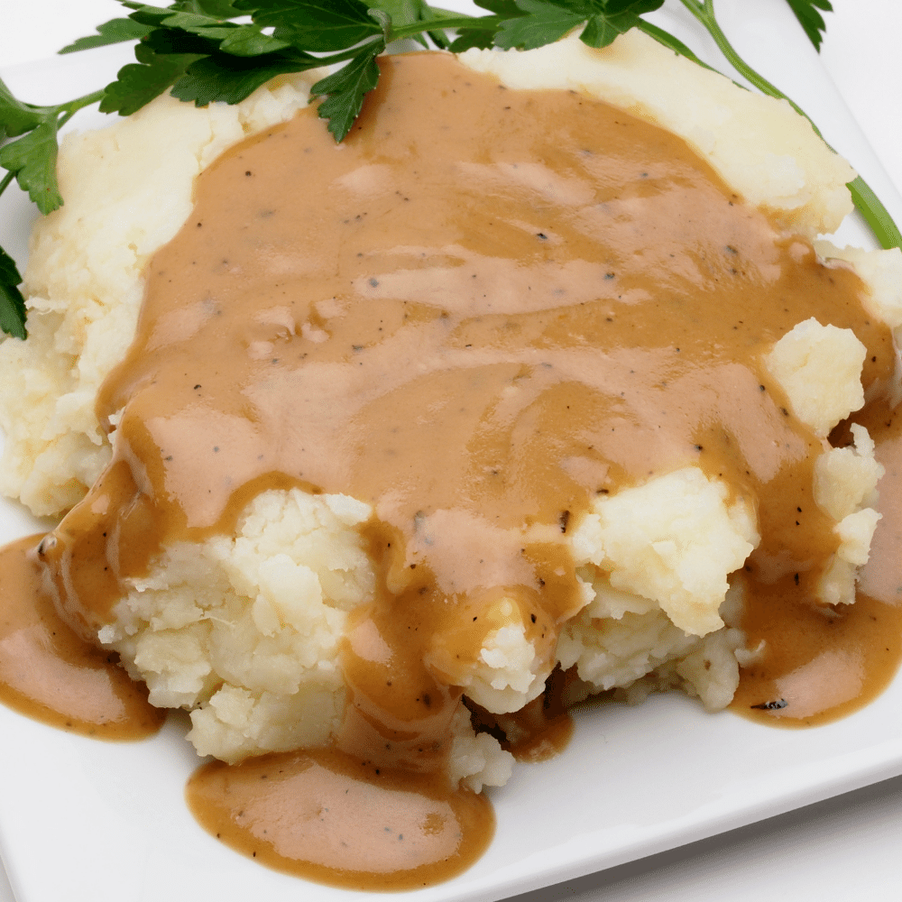 Potatoes and gravy